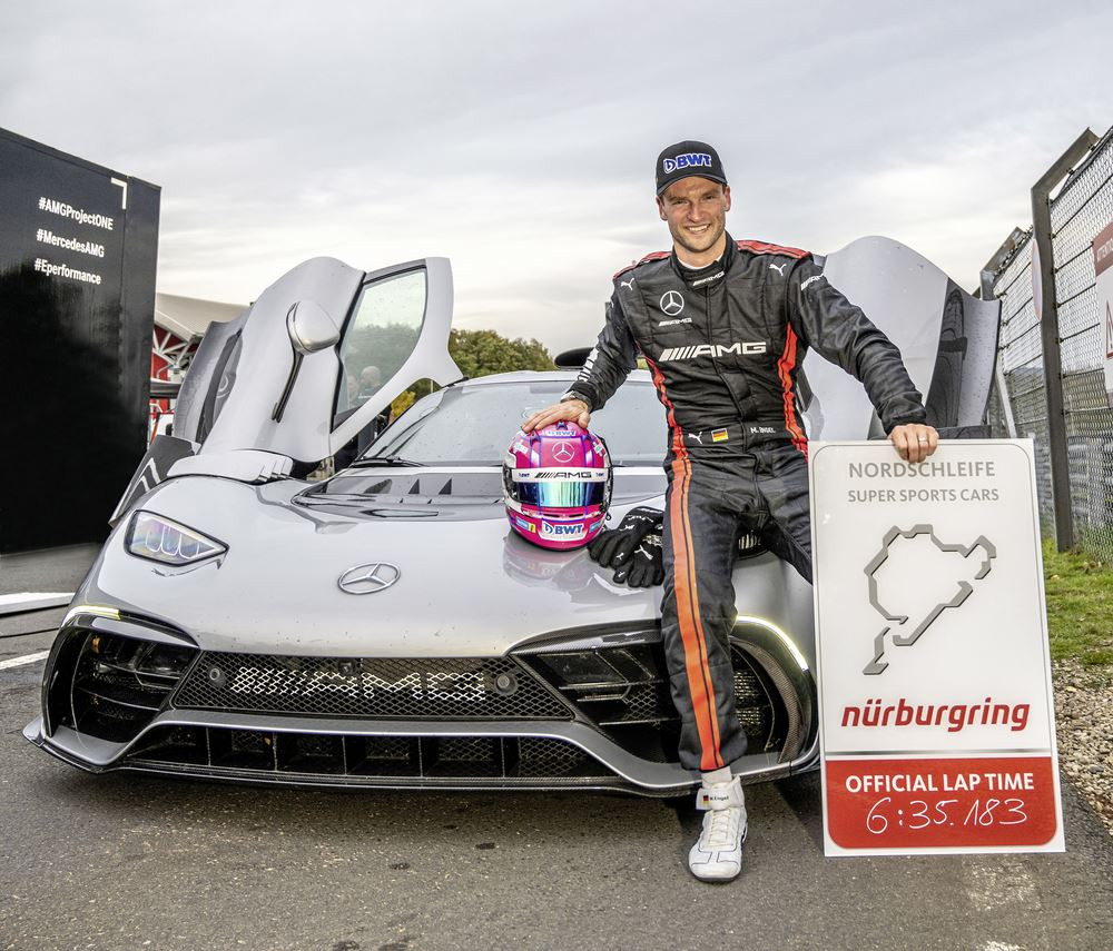 La Mercedes-AMG One boucle les 20,832 kilomètres de la Nürburgring-Nordschleife en 6:35.183 minutes