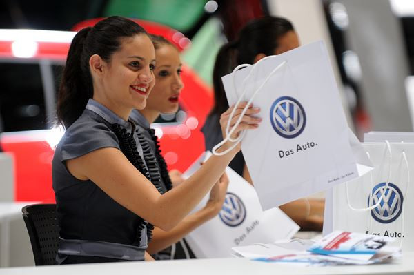 Les hôtesses du Mondial de l'Automobile de Paris 2014
