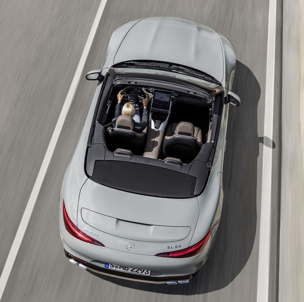 Le Mercedes-AMG SL à capote en tissu revendique un caractère sportif