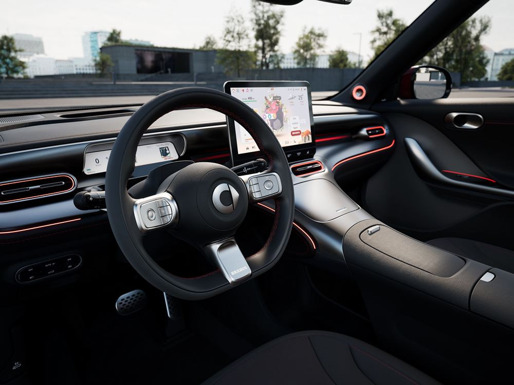 Le SUV urbain cinq places électrique smart #1 Brabus développe 428 ch