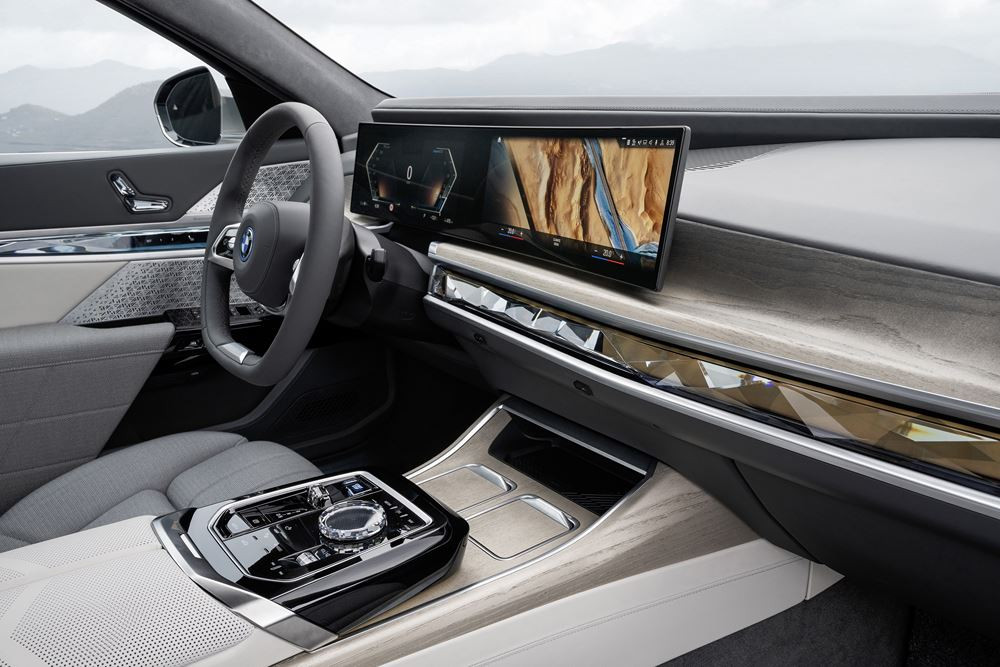 La limousine électrique BMW i7 xDrive60 revendique une autonomie WLTP voisine de 600 km