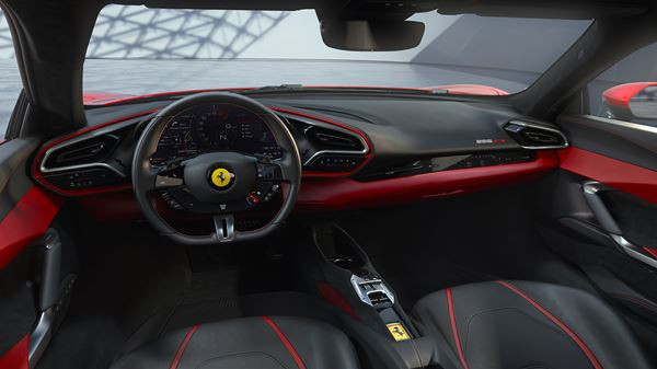 La berlinetta Ferrari 296 GTB embarque une architecture hybride rechargeable V6 de 830 ch