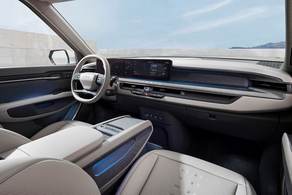 Le grand SUV électrique Kia EV9 affiche un design avant-gardiste