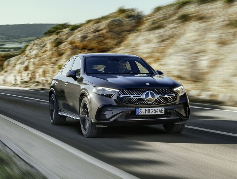 Le Mercedes GLC Coupé affiche une silhouette de coupé sportif