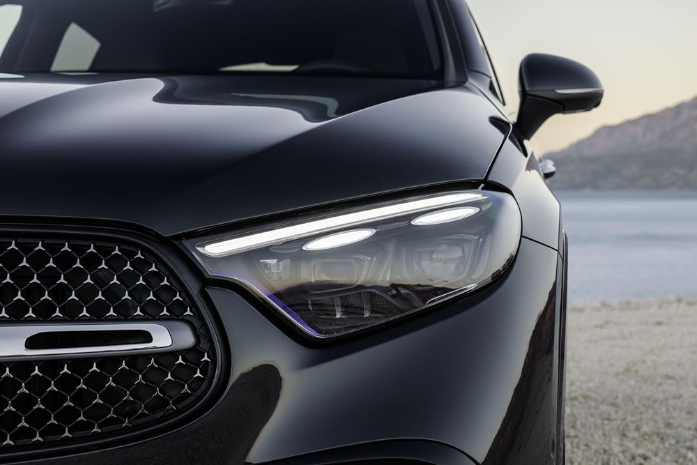 Le Mercedes GLC Coupé affiche une silhouette de coupé sportif