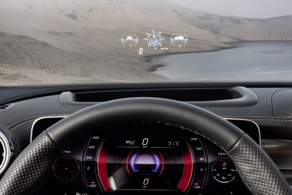 Le Mercedes GLC Coupé affiche une silhouette de coupé sportif