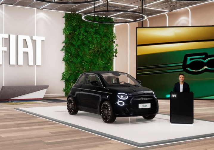 Le showroom numérique interactif Fiat alimenté par le métavers recrée l'environnement d'un showroom Fiat