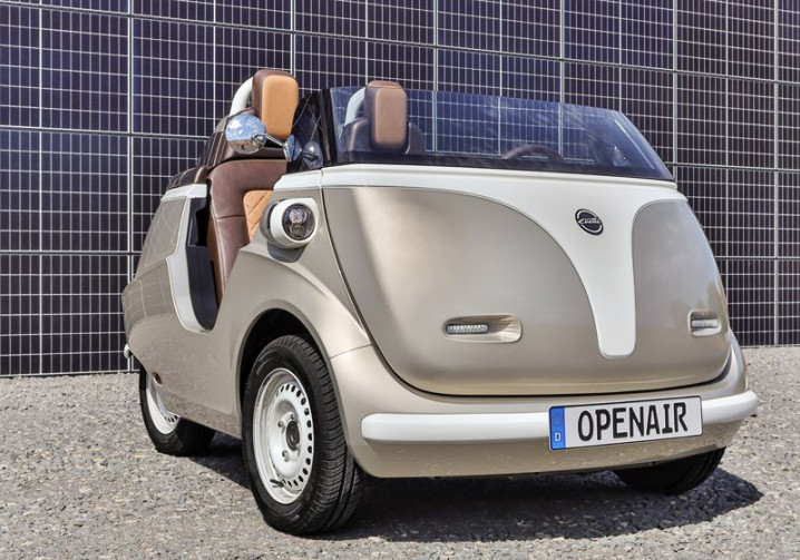Evetta Openair : une voiturette biplace électrique dont la capote peut être retirée