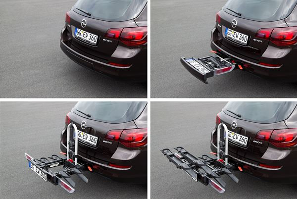 Le système de porte-vélo Opel FlexFix embarque jusqu'à quatre bicyclettes