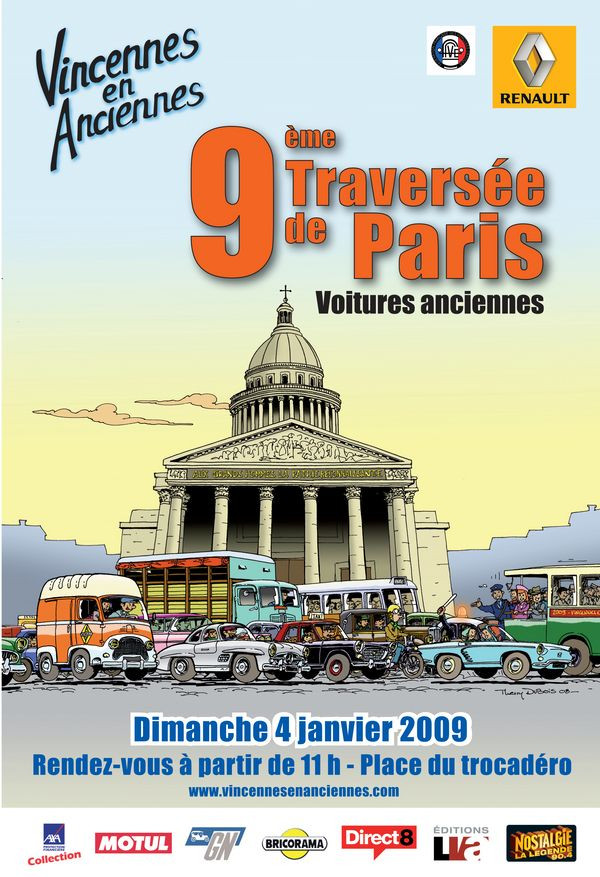 La 9ème édition de la Traversée de Paris est organisée le 4 janvier 2009