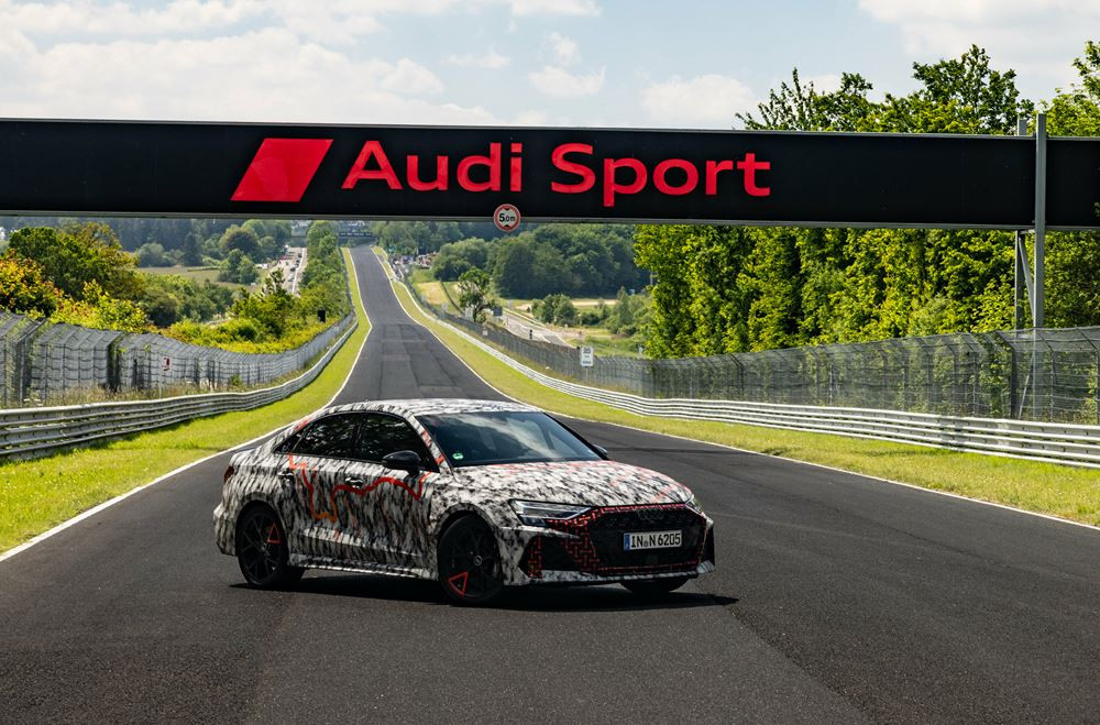 L'Audi RS 3 réalise un temps record dans la catégorie compacte sur le Nürburgring-Nordschleife