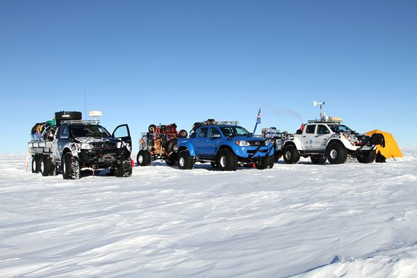 Des Toyota Hilux spécialement préparés à la conquête de l’Antarctique