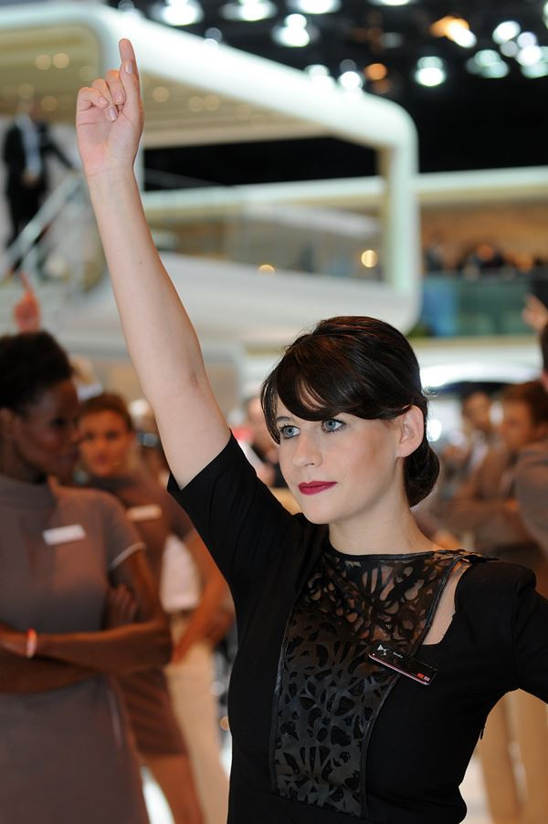 Les hôtesses du Mondial de l'Automobile de Paris 2014