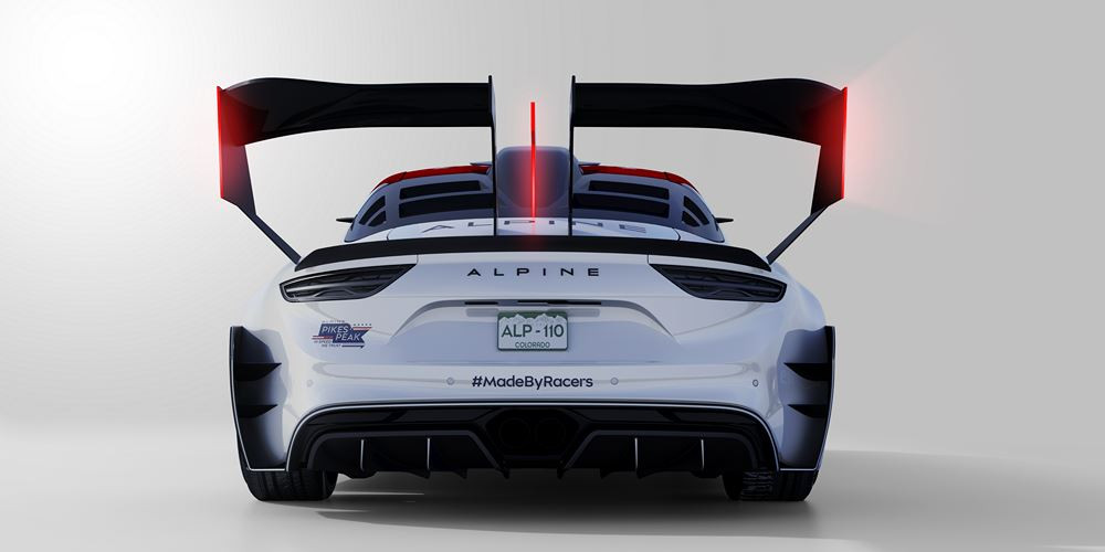 L'Alpine A110 Pikes Peak de 950 kilogrammes développe près de 500 chevaux