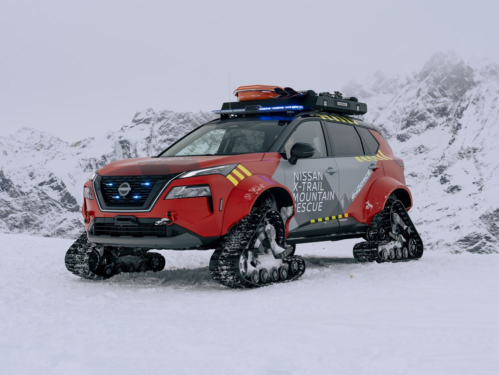 Le Nissan X-Trail e-4Orce Mountain Rescue se lance dans le secours sur les pistes enneigées