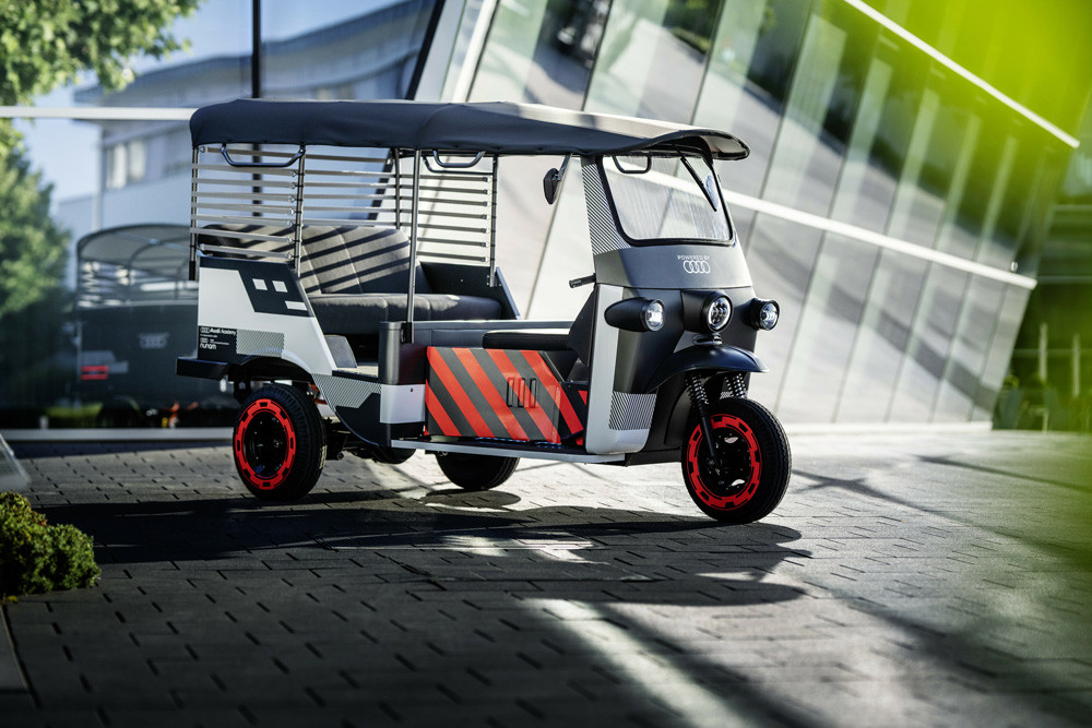 Les modules de batterie Audi e-tron permettent d'électrifier les vélos-taxis en Inde