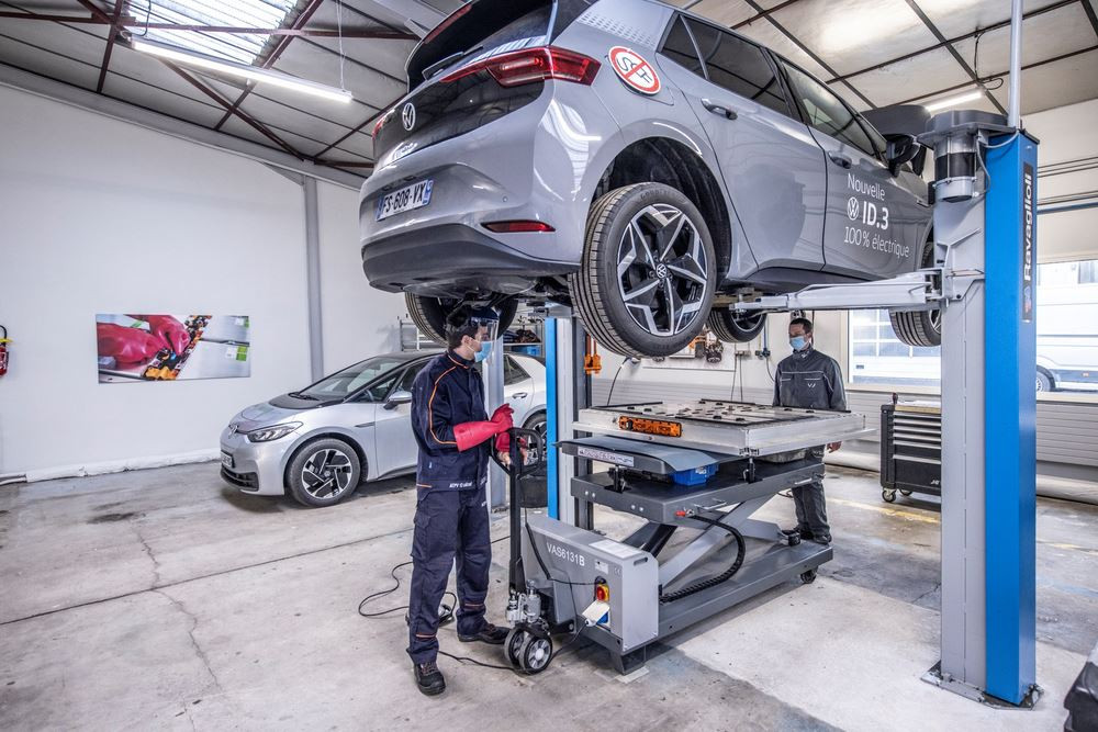 La batterie des véhicules électriques Volkswagen est démontable pour que toute pièce endommagée puisse être remplacée
