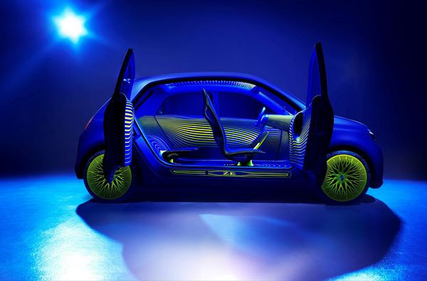 Renault présente le concept-car de petite citadine électrique Twin’Z