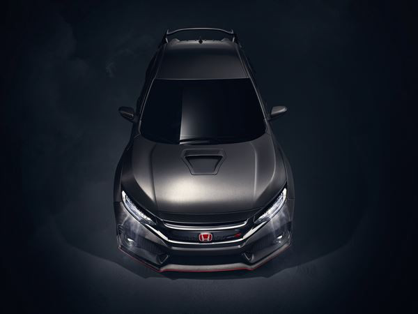 Le prototype Honda Civic Type R adopte un style de carrosserie musclé