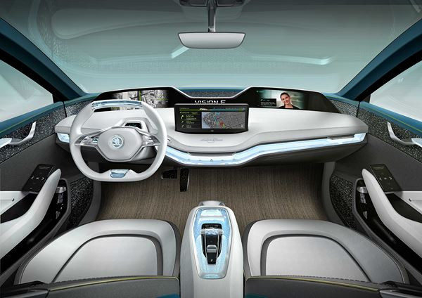 Le concept électrique Skoda Vision E revendique une autonomie de 500 km