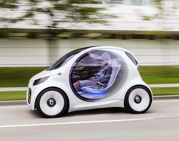 Le concept électrique smart vision EQ fortwo adopte la conduite autonome