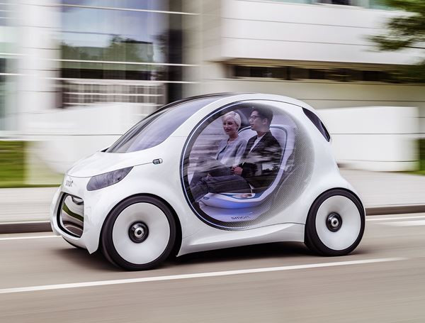 Le concept électrique smart vision EQ fortwo adopte la conduite autonome