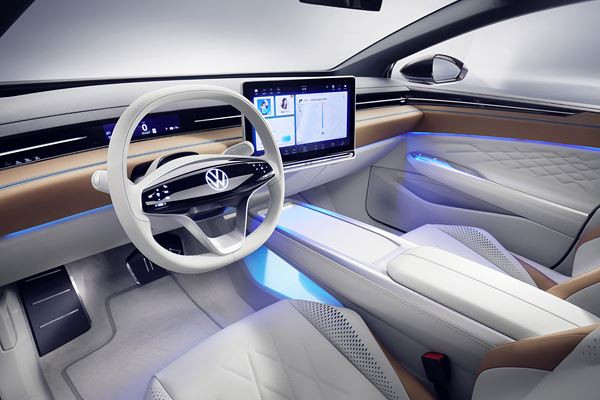 Le concept-car électrique Volkswagen ID. Space Vizzion offre l'espace d'un SUV