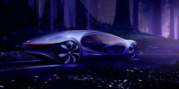 Le Mercedes Vision AVTR zéro émission embarque quatre moteurs électriques