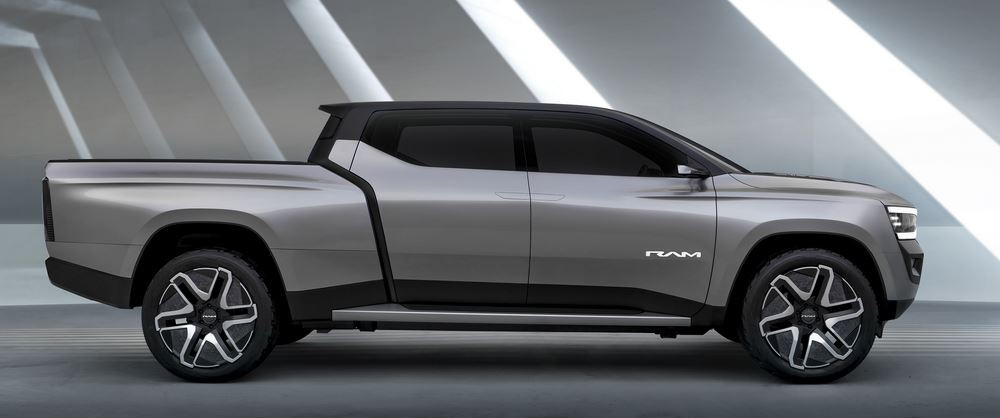 Le concept de pick-up électrique Ram 1500 Revolution BEV se veut ancré dans le futur