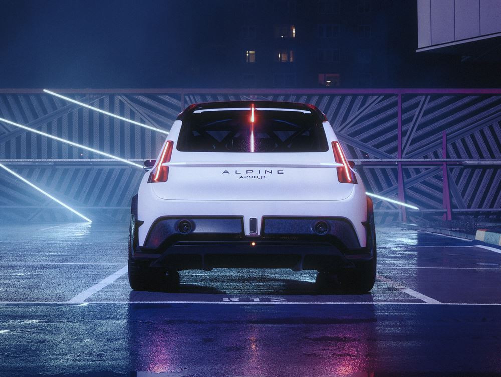 Le show-car A290 bêta préfigure la citadine sportive électrique Alpine