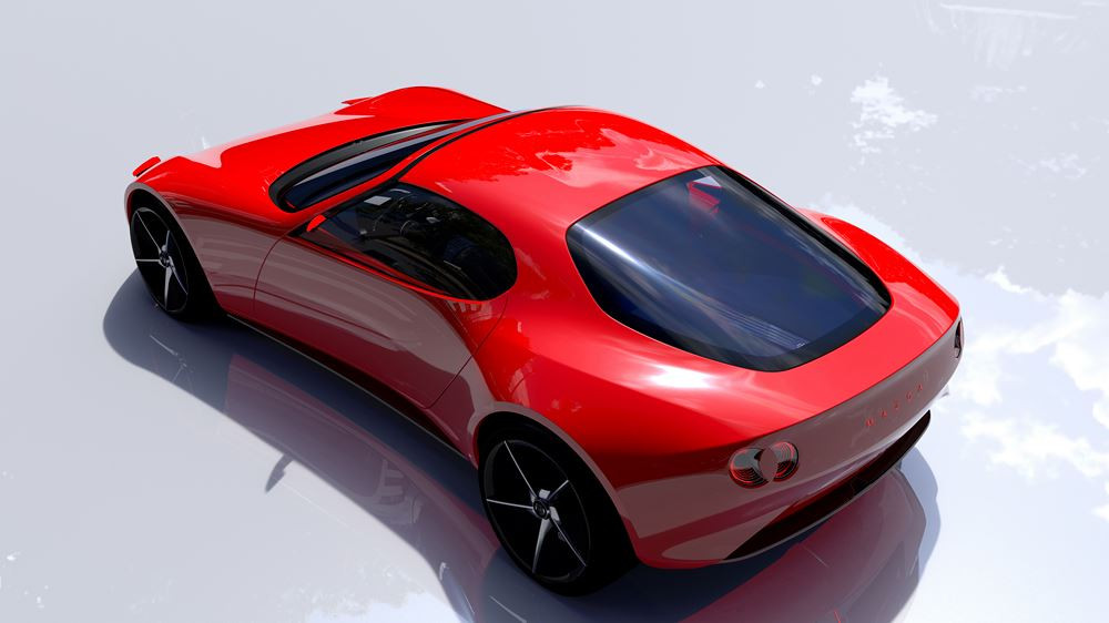 Le concept de voiture de sport Mazda Iconic SP est équipé d'un groupe propulseur électrique à moteur rotatif
