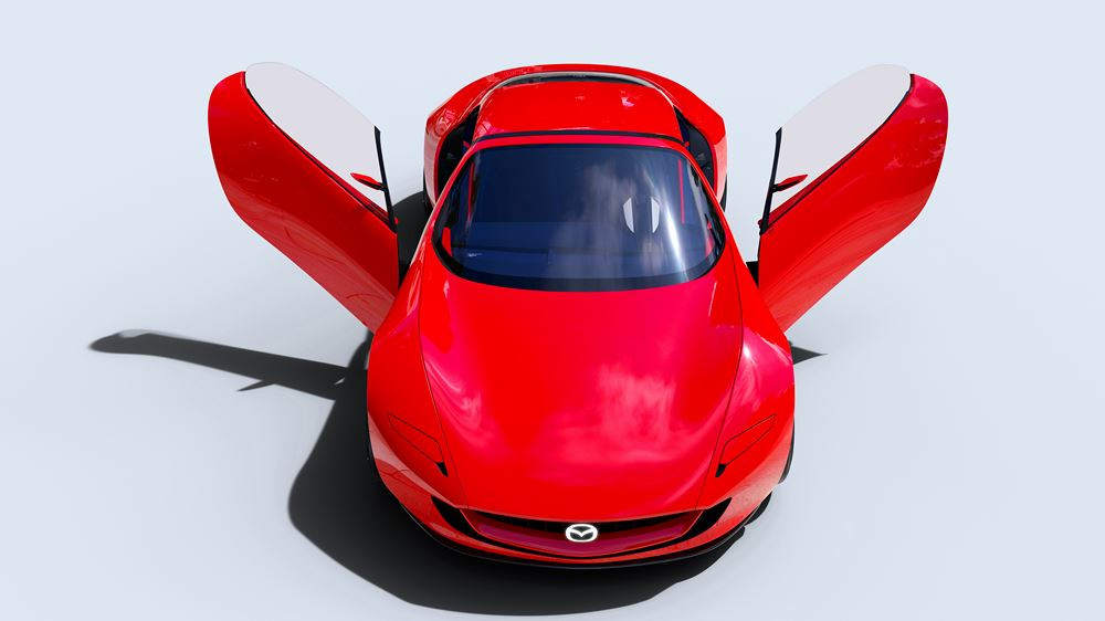 Le concept de voiture de sport Mazda Iconic SP est équipé d'un groupe propulseur électrique à moteur rotatif