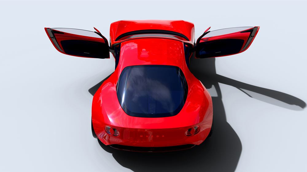 Le concept de voiture de sport Mazda Iconic SP est équipé d'un groupe propulseur électrique à moteur rotatif