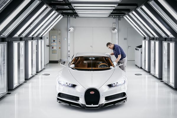 Visite au sein de l’atelier de production de la Bugatti Chiron