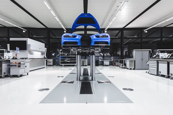 Visite au sein de l’atelier de production de la Bugatti Chiron