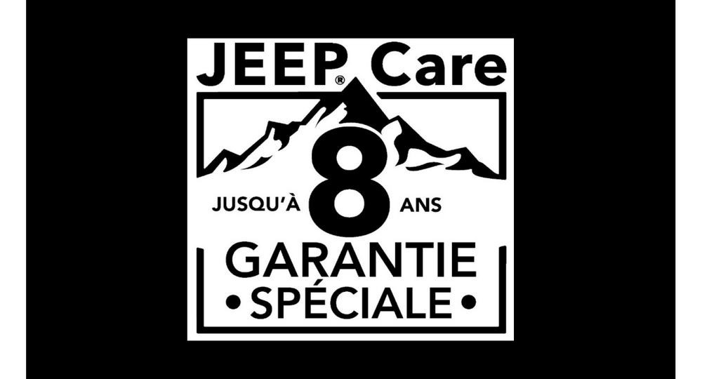 Jeep offre une garantie spéciale jusqu'à huit ans ou 160 000 km sous réserve de l'entretien dans le réseau