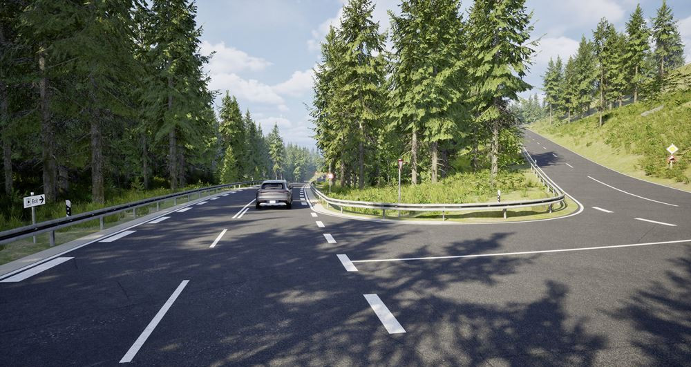 Le terrain d'essai Mercedes-Benz d'Immendingen comprend 86 kilomètres de pistes