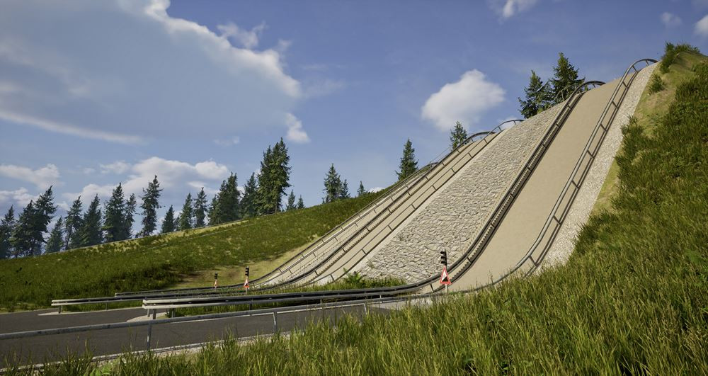 Le terrain d'essai Mercedes-Benz d'Immendingen comprend 86 kilomètres de pistes