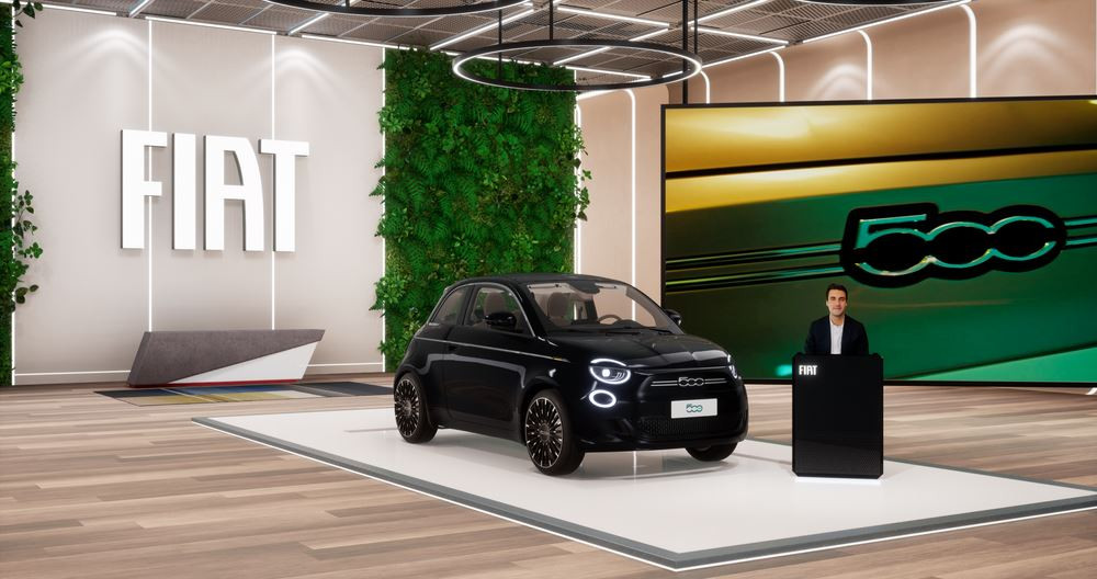 Le showroom numérique interactif Fiat alimenté par le métavers recrée l'environnement d'un showroom Fiat
