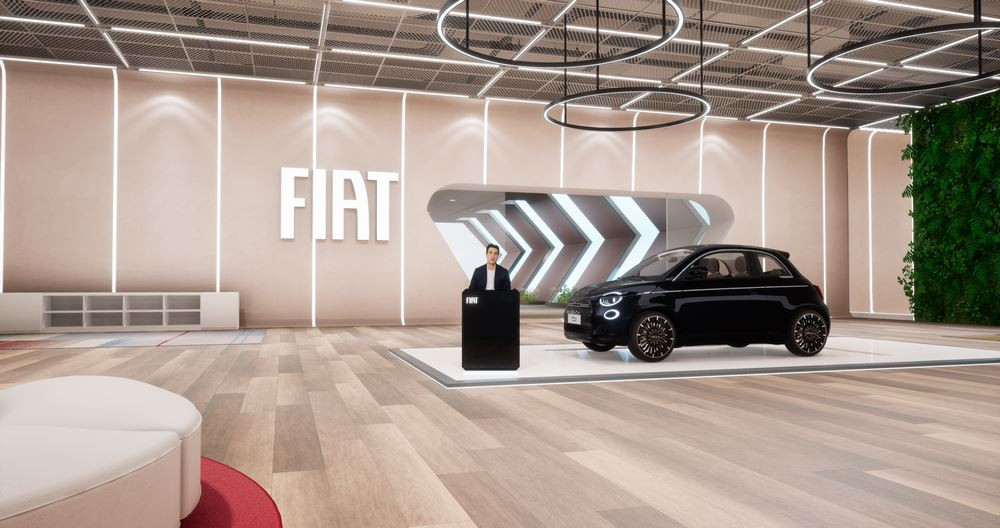 Le showroom numérique interactif Fiat alimenté par le métavers recrée l'environnement d'un showroom Fiat
