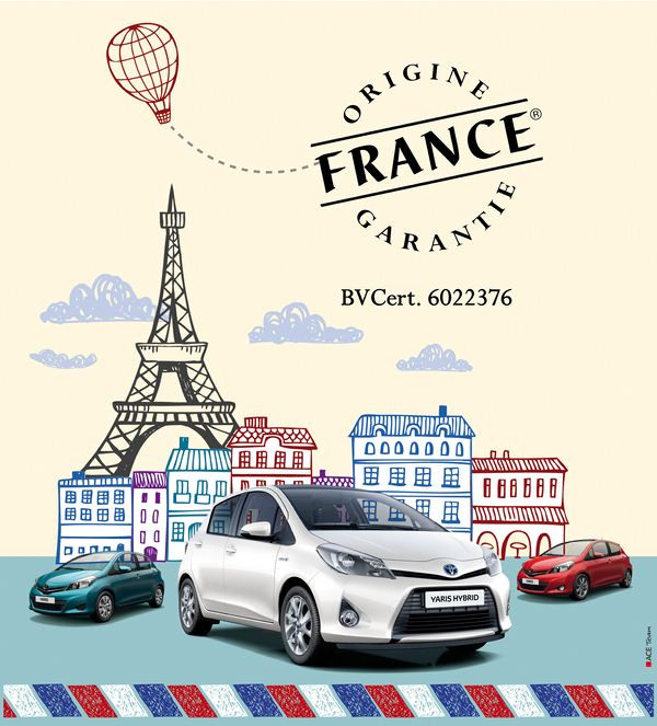 Le premier véhicule labellisé « Origine France Garantie » est la Toyota Yaris