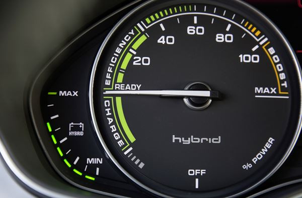 L'Audi A7 Sportback h-tron quattro à pile à combustible sur la ligne de départ