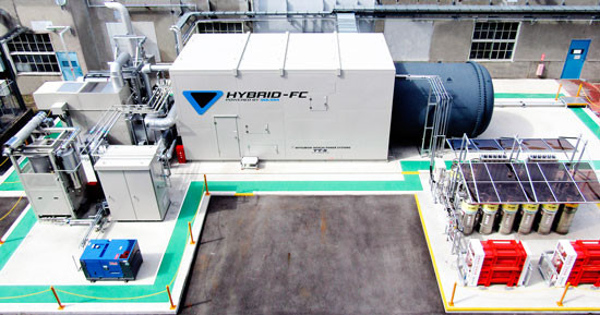 Un générateur hybride combinant pile à combustible et micro-turbine à gaz en test