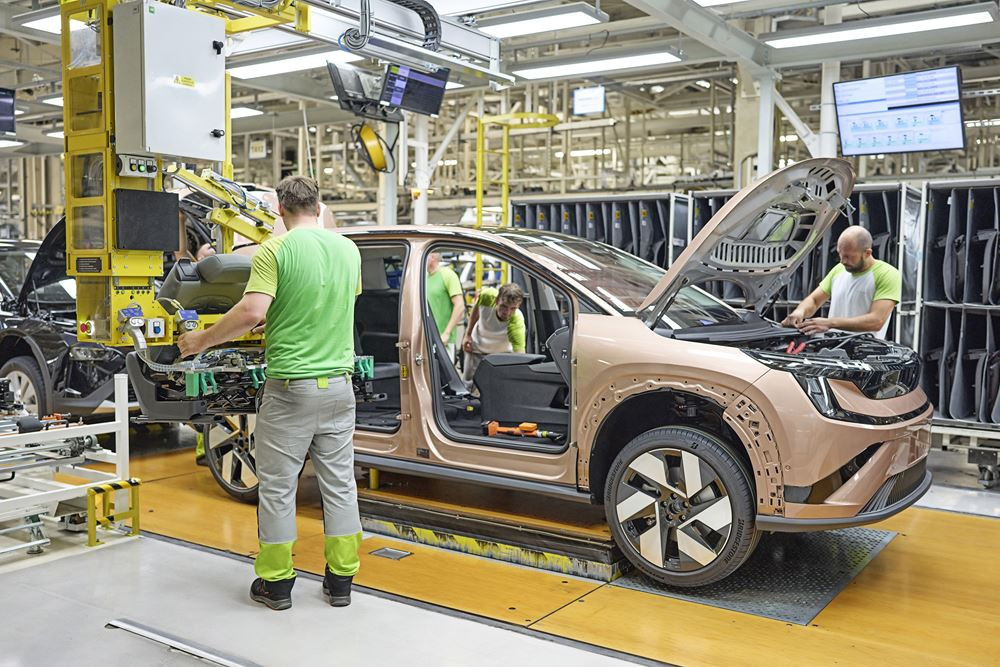 L'usine principale Skoda de Mlada Boleslav assure la production en série du Peaq électrique