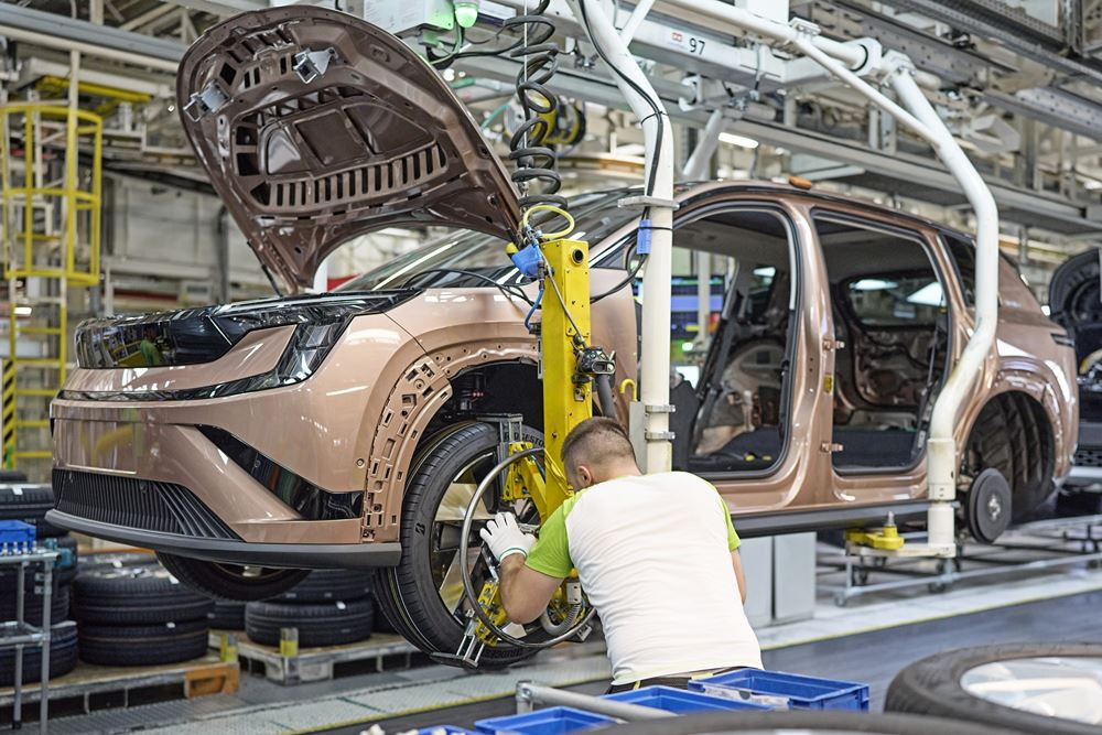 L'usine principale Skoda de Mlada Boleslav assure la production en série du Peaq électrique