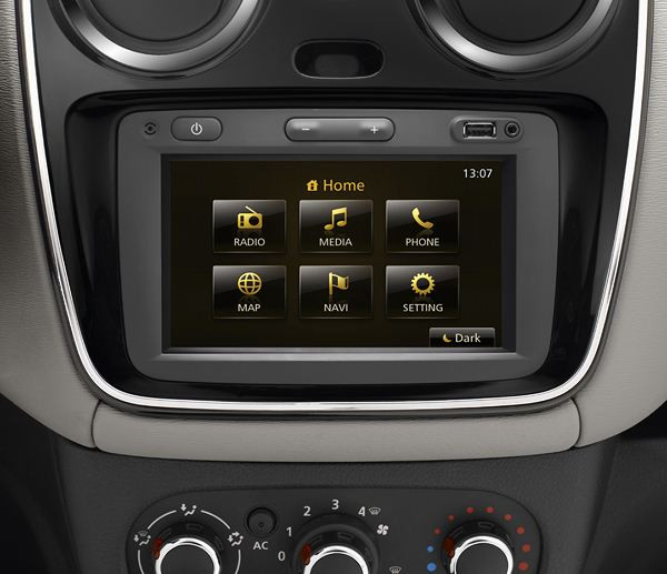 Un système de navigation multimédia à un prix inédit pour le Dacia Lodgy