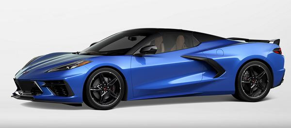 La Chevrolet Corvette Stingray Coupé à moteur central arrière en approche