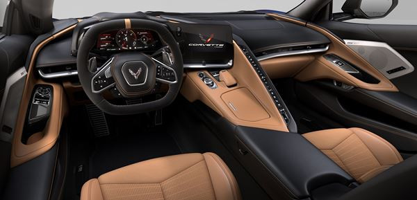La Chevrolet Corvette Stingray Coupé à moteur central arrière en approche