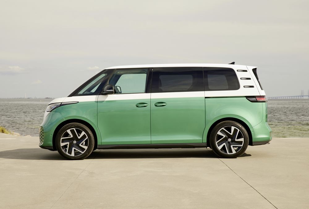 Le Volkswagen ID. Buzz électrique affiche des proportions uniques sans porte à faux avant