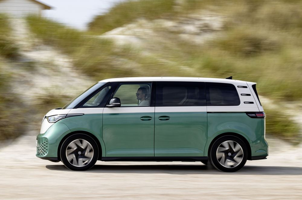 Le Volkswagen ID. Buzz électrique affiche des proportions uniques sans porte à faux avant